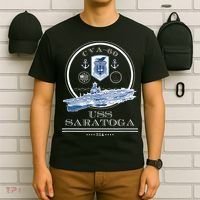 USS Saratoga CVA60 Naval Ship Military Aircraft Carrier T-Shirt thumb 6