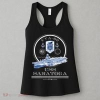 USS Saratoga CVA60 Naval Ship Military Aircraft Carrier Women's Tank Top thumb 3