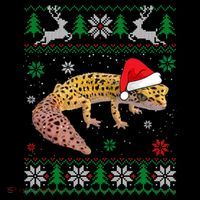 Ugly Sweater Christmas Leopard Gecko Lover Santa Hat Animals Gift Coffee Mug thumb 5