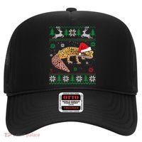 Ugly Sweater Christmas Leopard Gecko Lover Santa Hat Animals Gift Hat thumb 0
