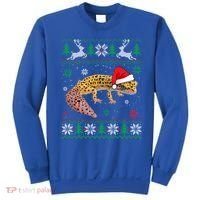 Ugly Sweater Christmas Leopard Gecko Lover Santa Hat Animals Gift Sweatshirt thumb 0
