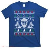 Ugly Sweater Christmas Helmet Ice Hockey For Hockey Lovers Great Gift T-Shirt thumb 0