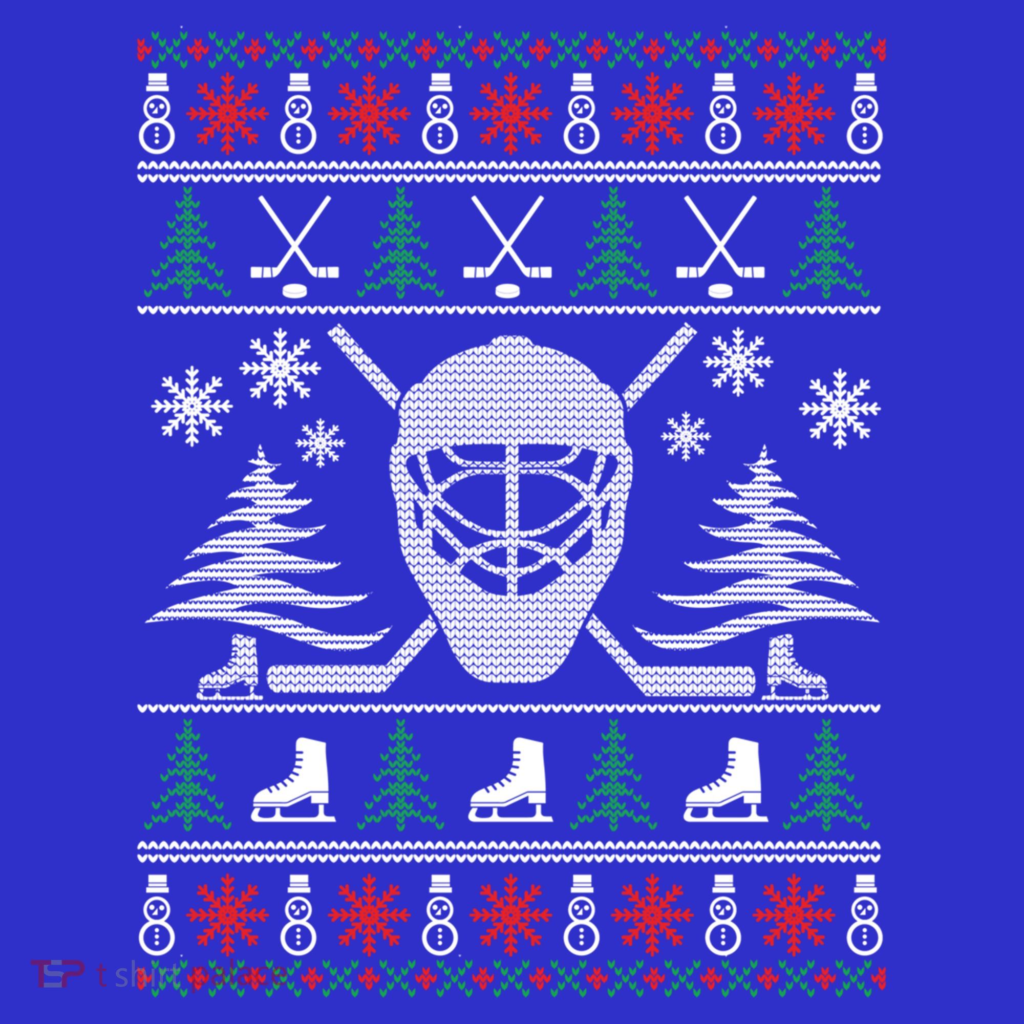Ugly Sweater Christmas Helmet Ice Hockey For Hockey Lovers Great Gift Women's Tank Top