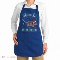 Ugly Sweater Christmas Rat Lover Santa Hat Animals Gift Apron thumb 2