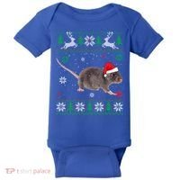Ugly Sweater Christmas Rat Lover Santa Hat Animals Gift Baby Bodysuit thumb 0