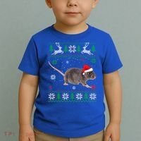 Ugly Sweater Christmas Rat Lover Santa Hat Animals Gift Toddler T-Shirt thumb 2