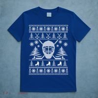 Ugly Sweater Christmas Helmet Ice Hockey For Hockey Lovers Gift T-Shirt thumb 5