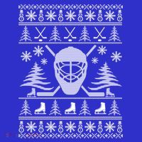 Ugly Sweater Christmas Helmet Ice Hockey For Hockey Lovers Gift Mousepad thumb 1
