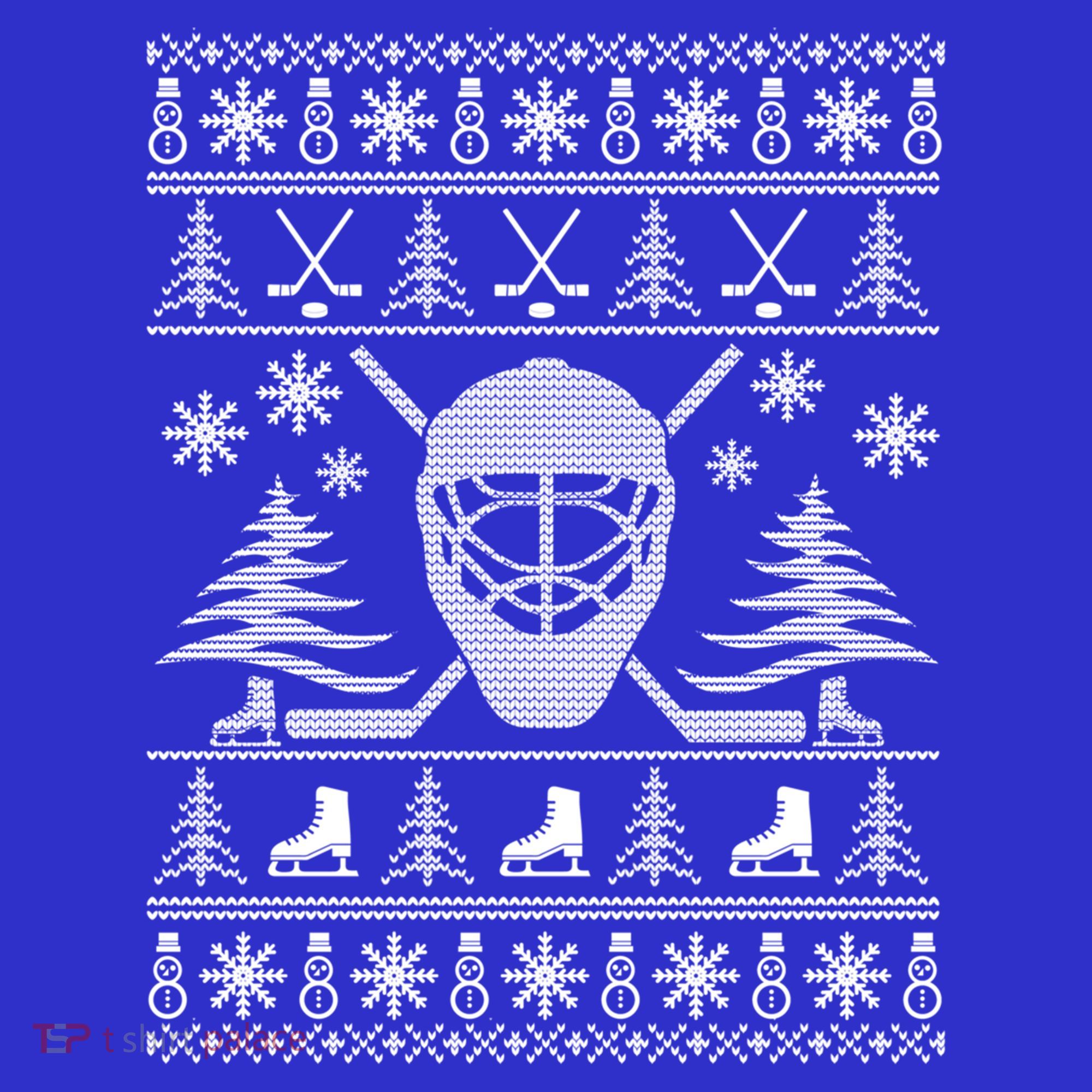 Ugly Sweater Christmas Helmet Ice Hockey For Hockey Lovers Gift Women's Tank Top