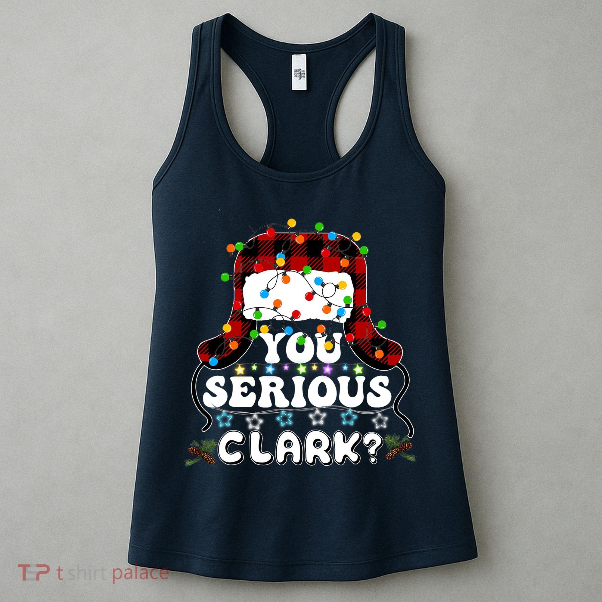 U Serious Clark Christmas Vacation Ugly Christmas Sweater Women's Tank Top