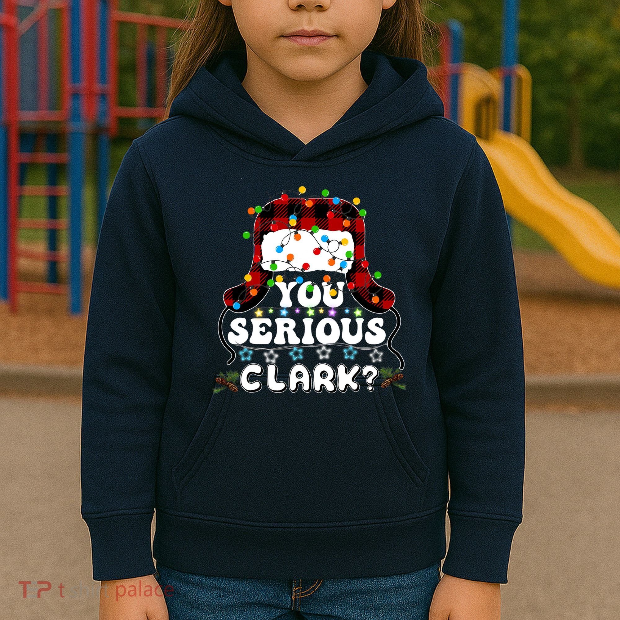 U Serious Clark Christmas Vacation Ugly Christmas Sweater Kids Hoodie
