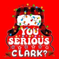 U Serious Clark Christmas Vacation Ugly Christmas Sweater Santa Hat thumb 1