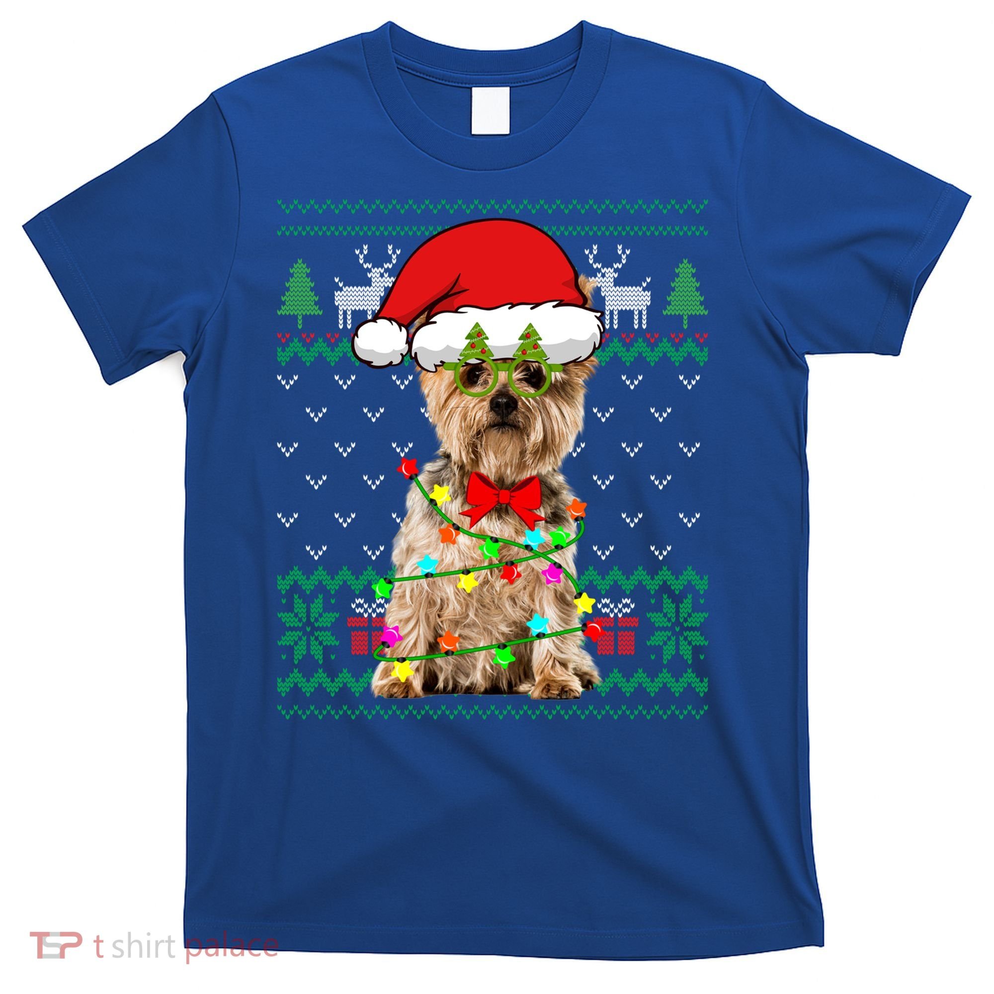 Ugly Sweater Christmas Lights Yorkshire Terrier Dog Puppy Meaningful Gift T-Shirt