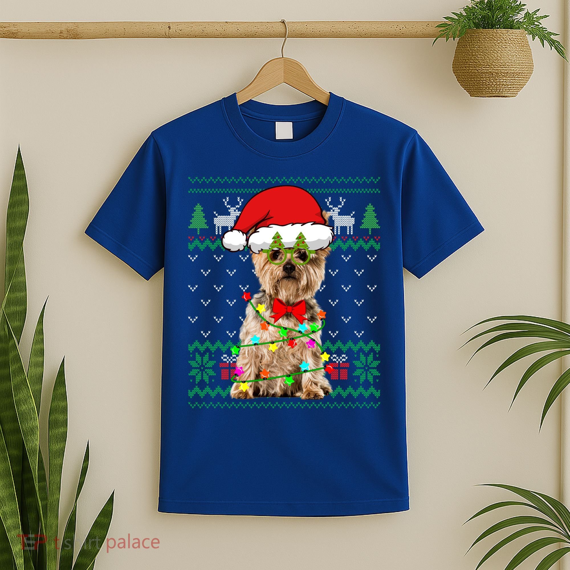 Ugly Sweater Christmas Lights Yorkshire Terrier Dog Puppy Meaningful Gift T-Shirt