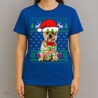 Ugly Sweater Christmas Lights Yorkshire Terrier Dog Puppy Meaningful Gift T-Shirt thumb 4