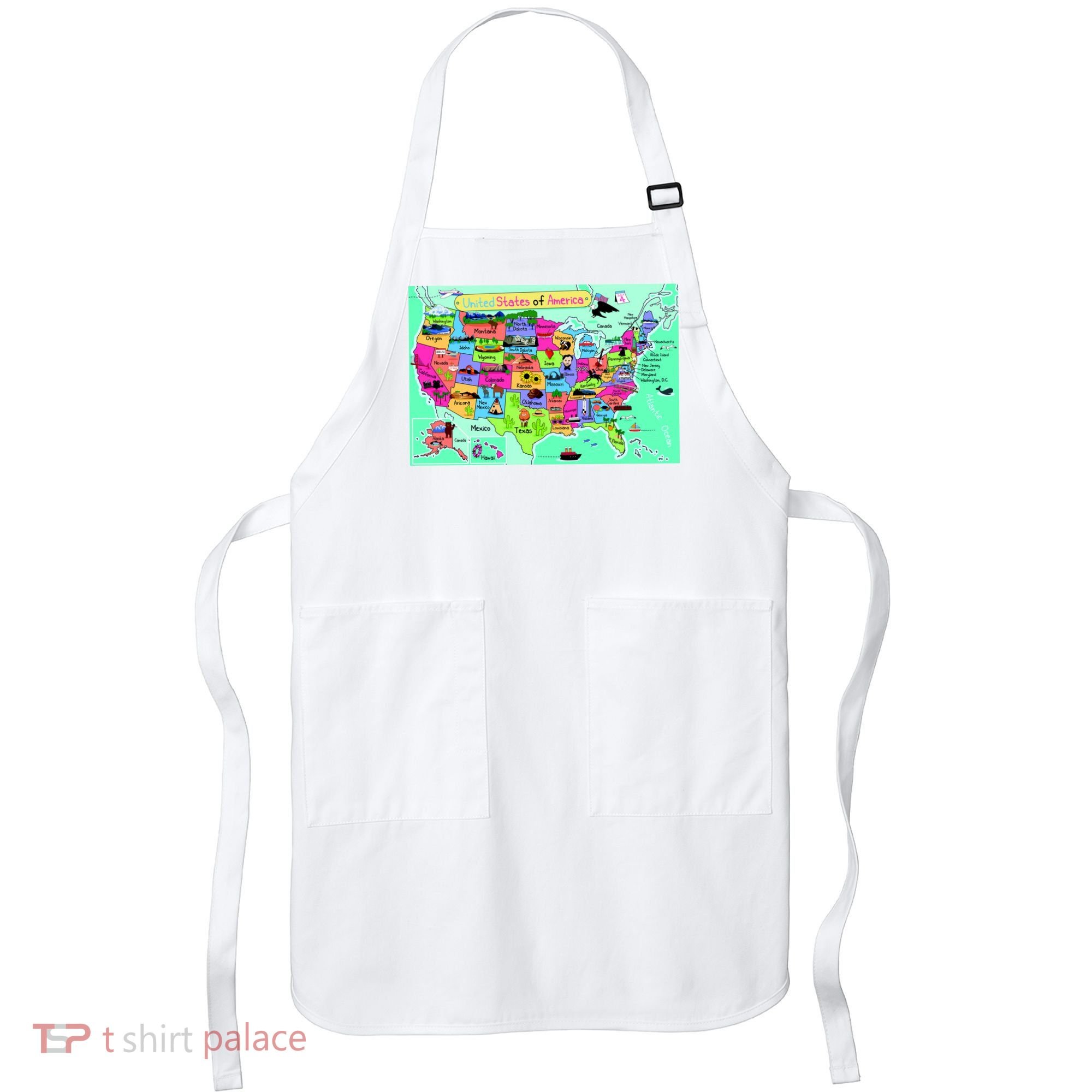 United States Cartoon Drawing Apron