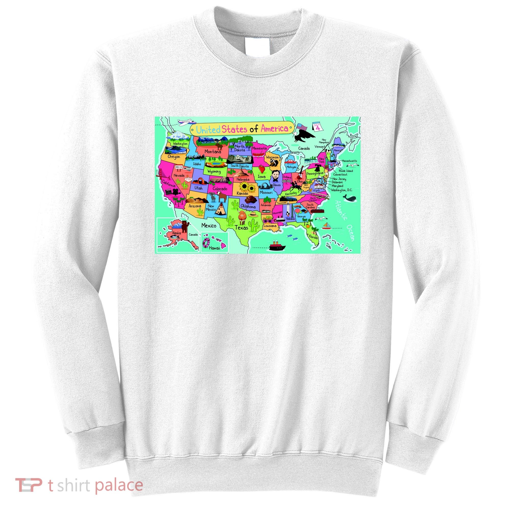 United States Cartoon Drawing Sweatshirt