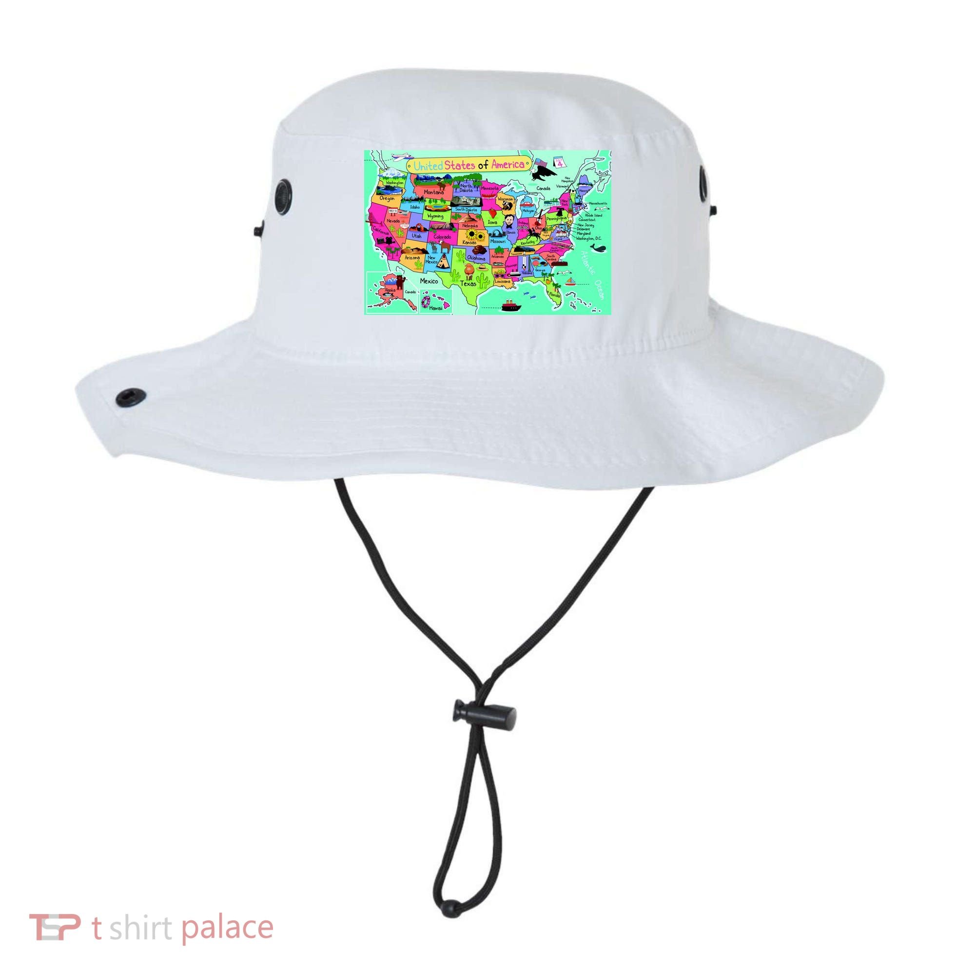 United States Cartoon Drawing Bucket Hat