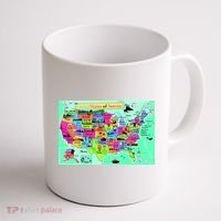 United States Cartoon Drawing Coffee Mug thumb 1