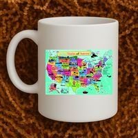 United States Cartoon Drawing Coffee Mug thumb 2
