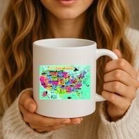 United States Cartoon Drawing Coffee Mug thumb 3