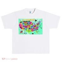 United States Cartoon Drawing Urban Oversized Heavyweight T-Shirt thumb 0