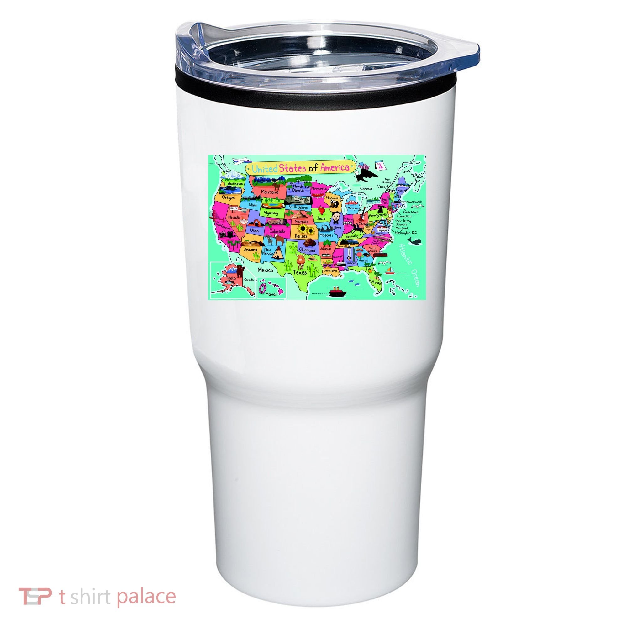 United States Cartoon Drawing Tumbler