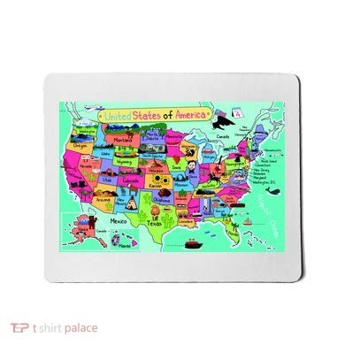 United States Cartoon Drawing Mousepad