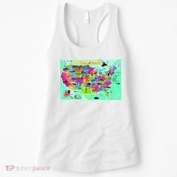 United States Cartoon Drawing Women's Tank Top thumb 0