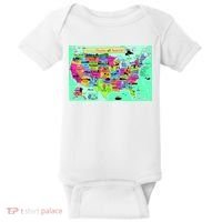 United States Cartoon Drawing Baby Bodysuit thumb 0