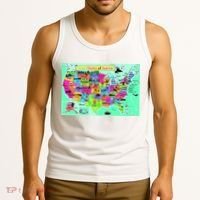 United States Cartoon Drawing Tank Top thumb 3