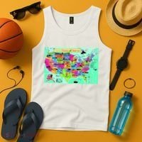 United States Cartoon Drawing Tank Top thumb 4