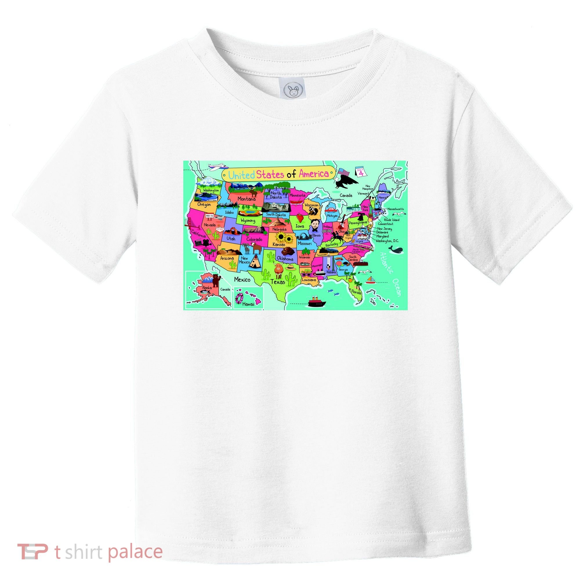 United States Cartoon Drawing Toddler T-Shirt