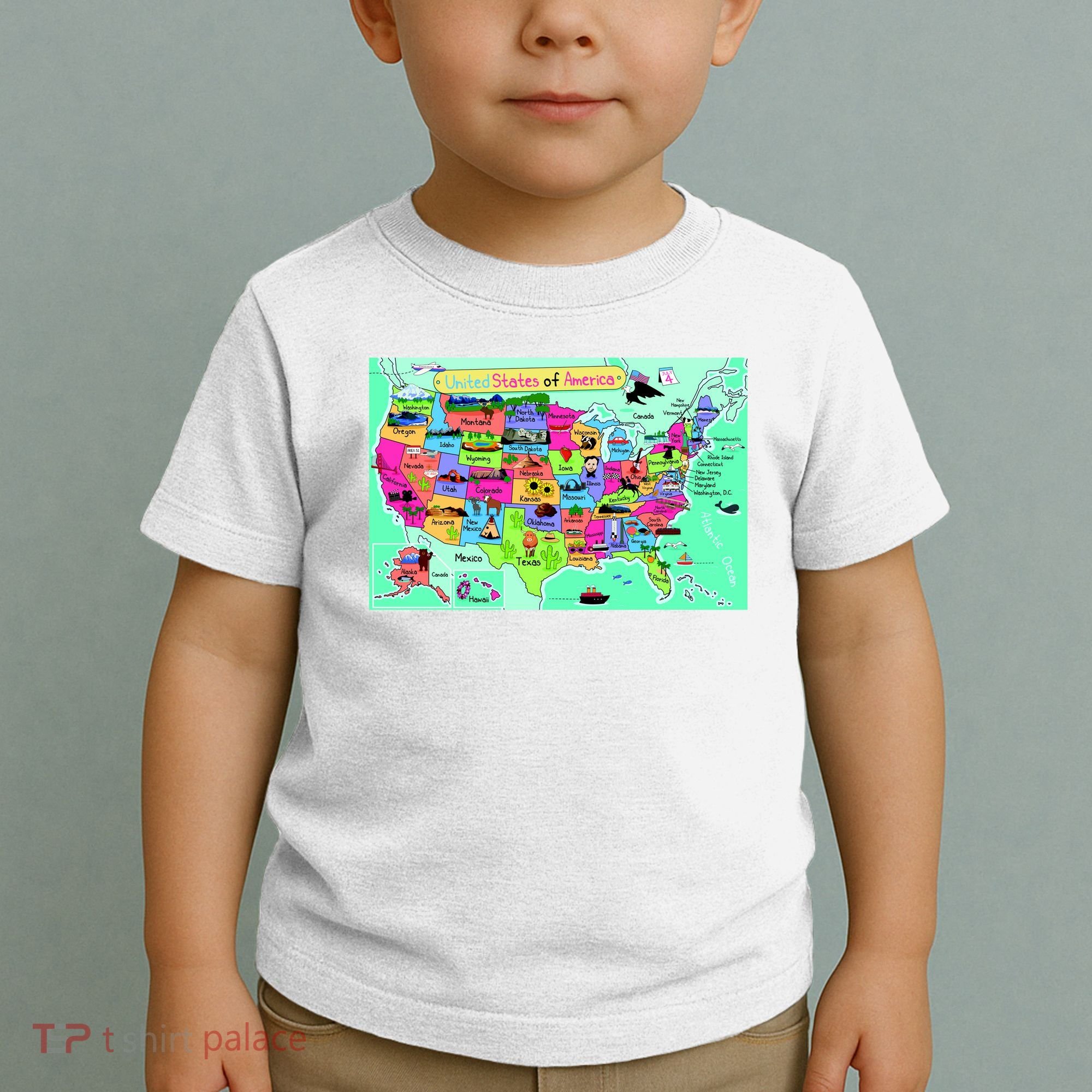 United States Cartoon Drawing Toddler T-Shirt