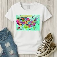 United States Cartoon Drawing Women's T-Shirt thumb 3