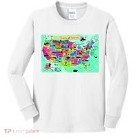 United States Cartoon Drawing Kids Long Sleeve Shirt thumb 0