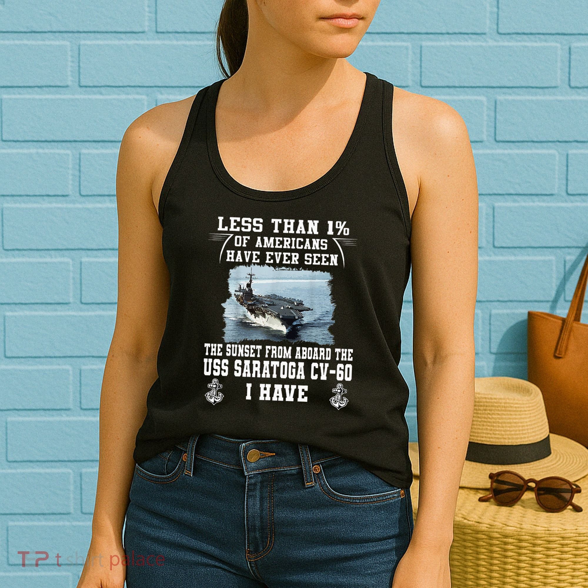 Uss Saratoga Cv60 Aircraft Carrier Women's Tank Top