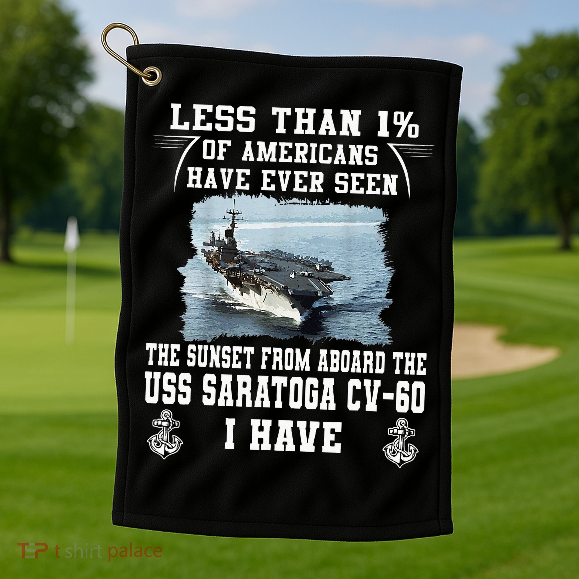 Uss Saratoga Cv60 Aircraft Carrier Golf Towel
