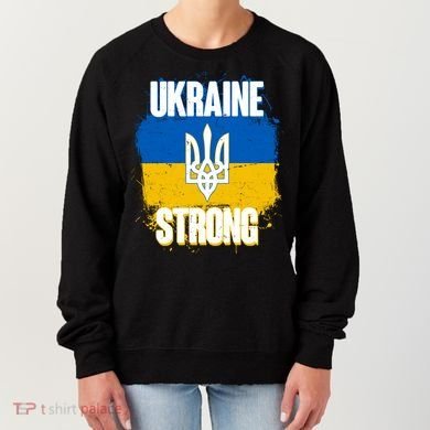 Ukraine Strong Distressed Painted Flag I Stand With Ukraine Women's Sweatshirt