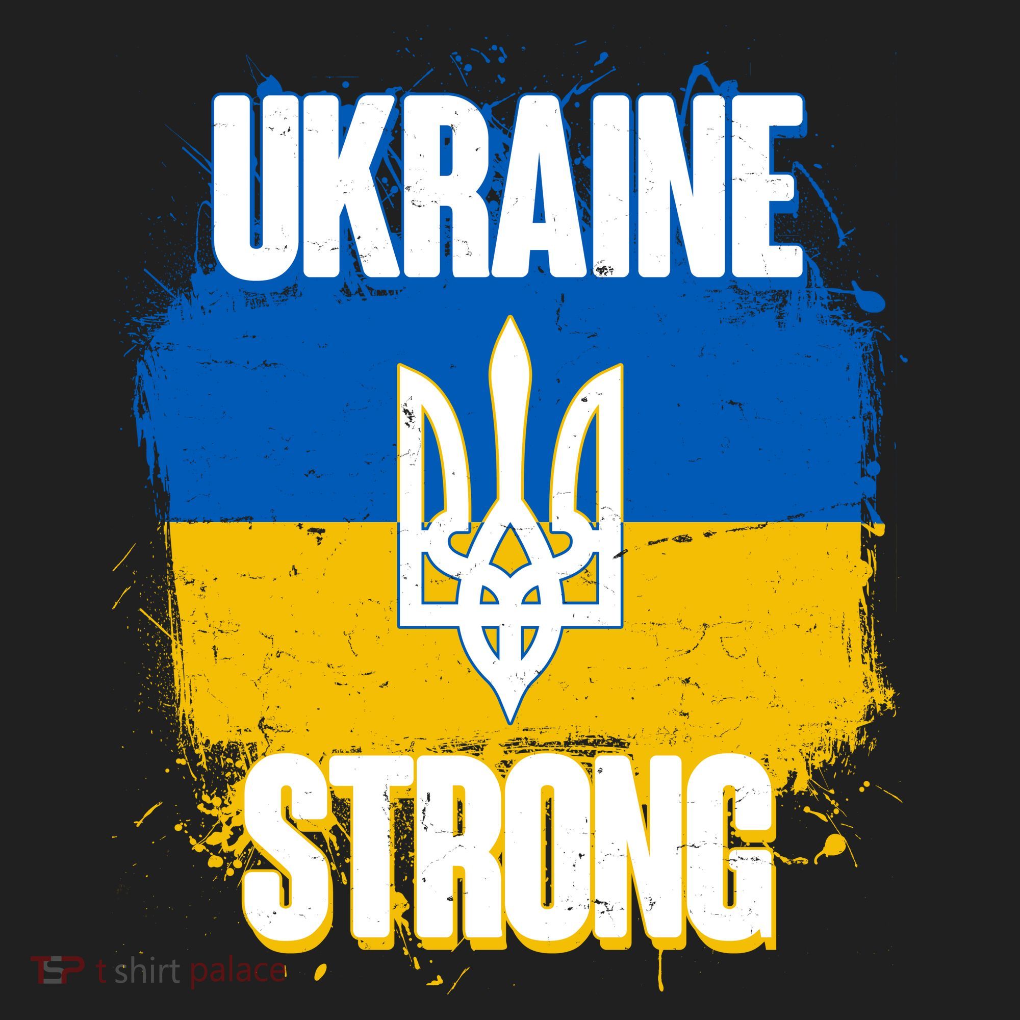 Ukraine Strong Distressed Painted Flag I Stand With Ukraine Women's Sweatshirt