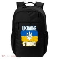 Ukraine Strong Distressed Painted Flag I Stand With Ukraine Backpack thumb 0