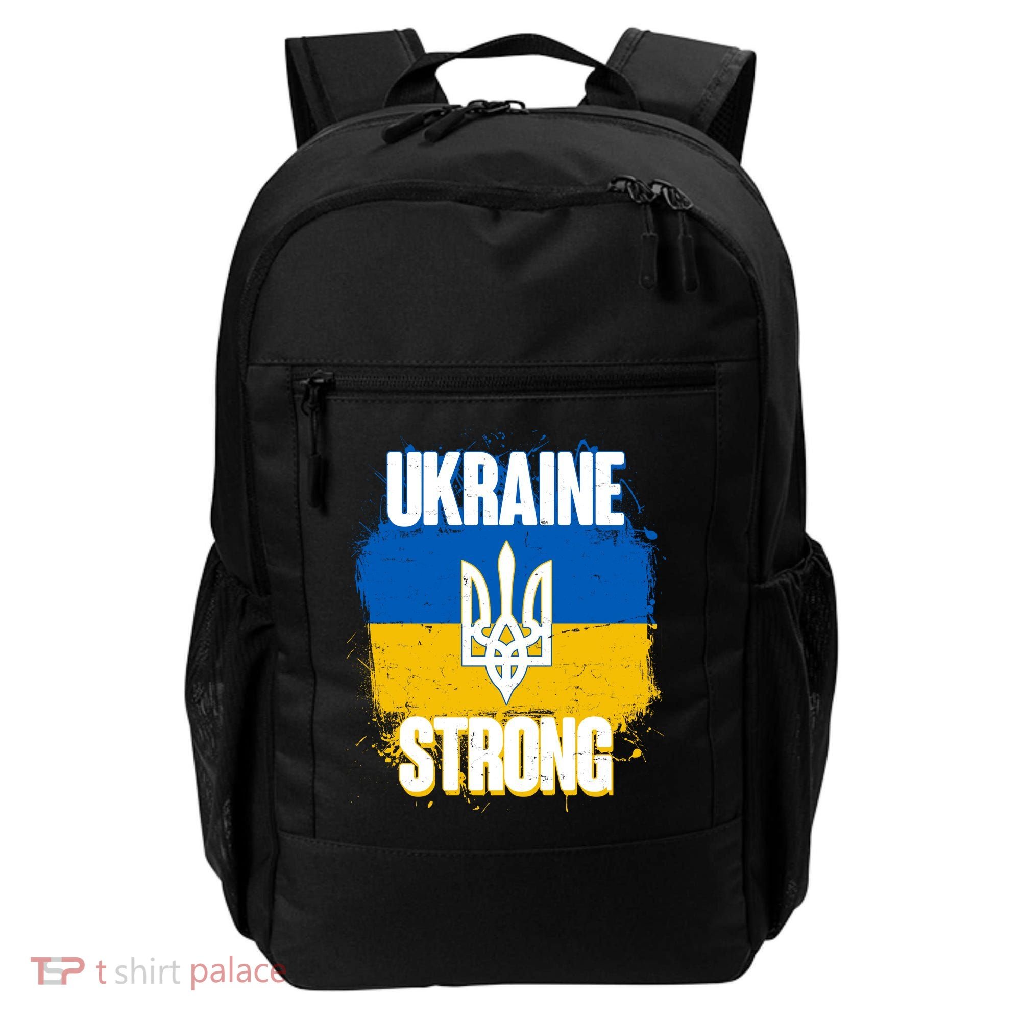 Ukraine Strong Distressed Painted Flag I Stand With Ukraine Backpack