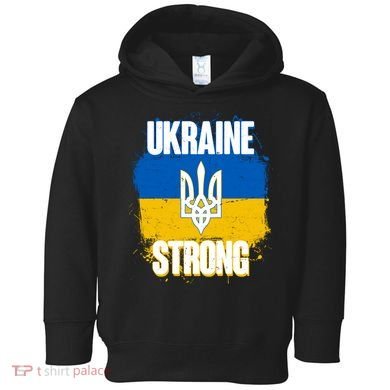 Ukraine Strong Distressed Painted Flag I Stand With Ukraine Toddler Hoodie