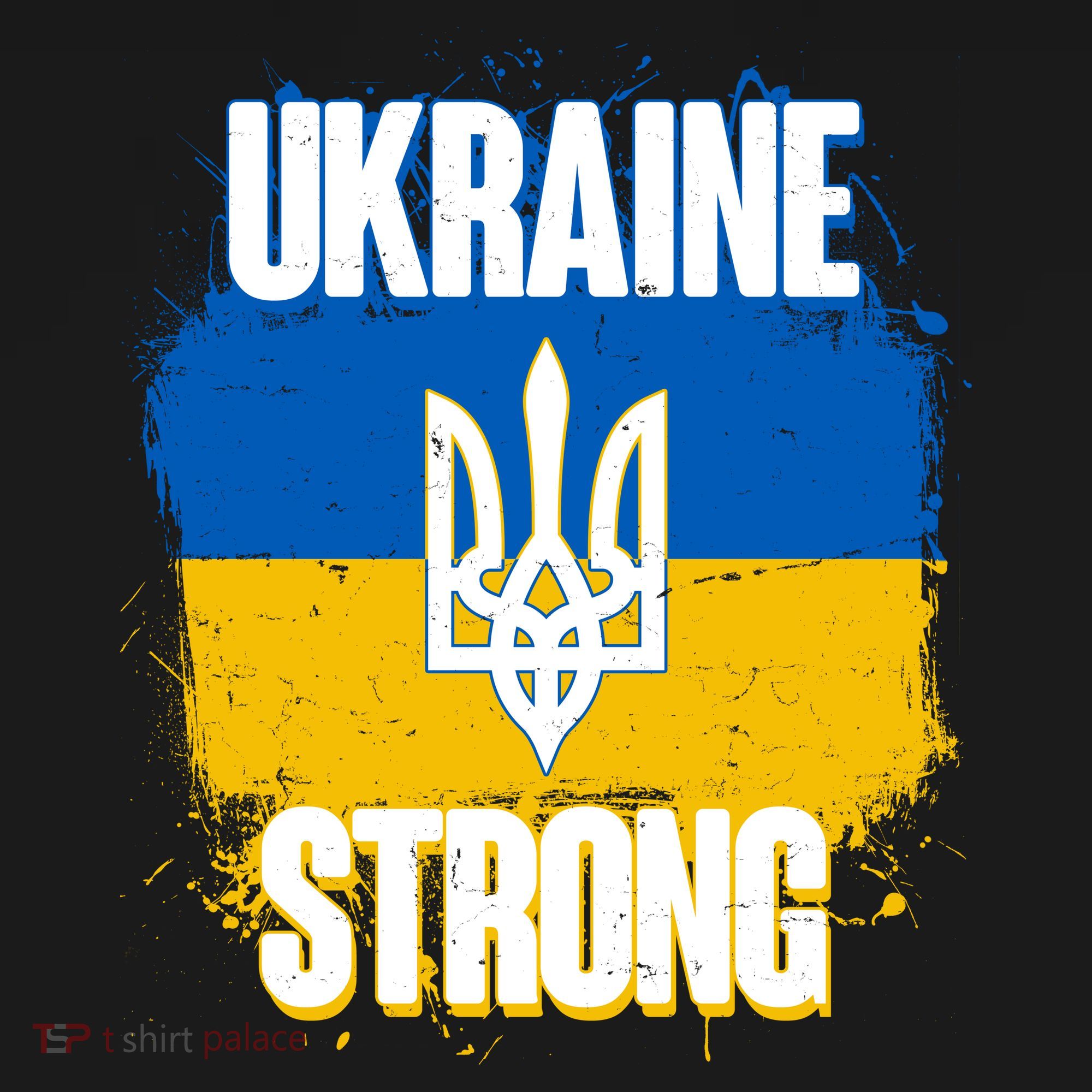 Ukraine Strong Distressed Painted Flag I Stand With Ukraine Toddler Hoodie