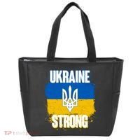 Ukraine Strong Distressed Painted Flag I Stand With Ukraine Tote Bag thumb 0