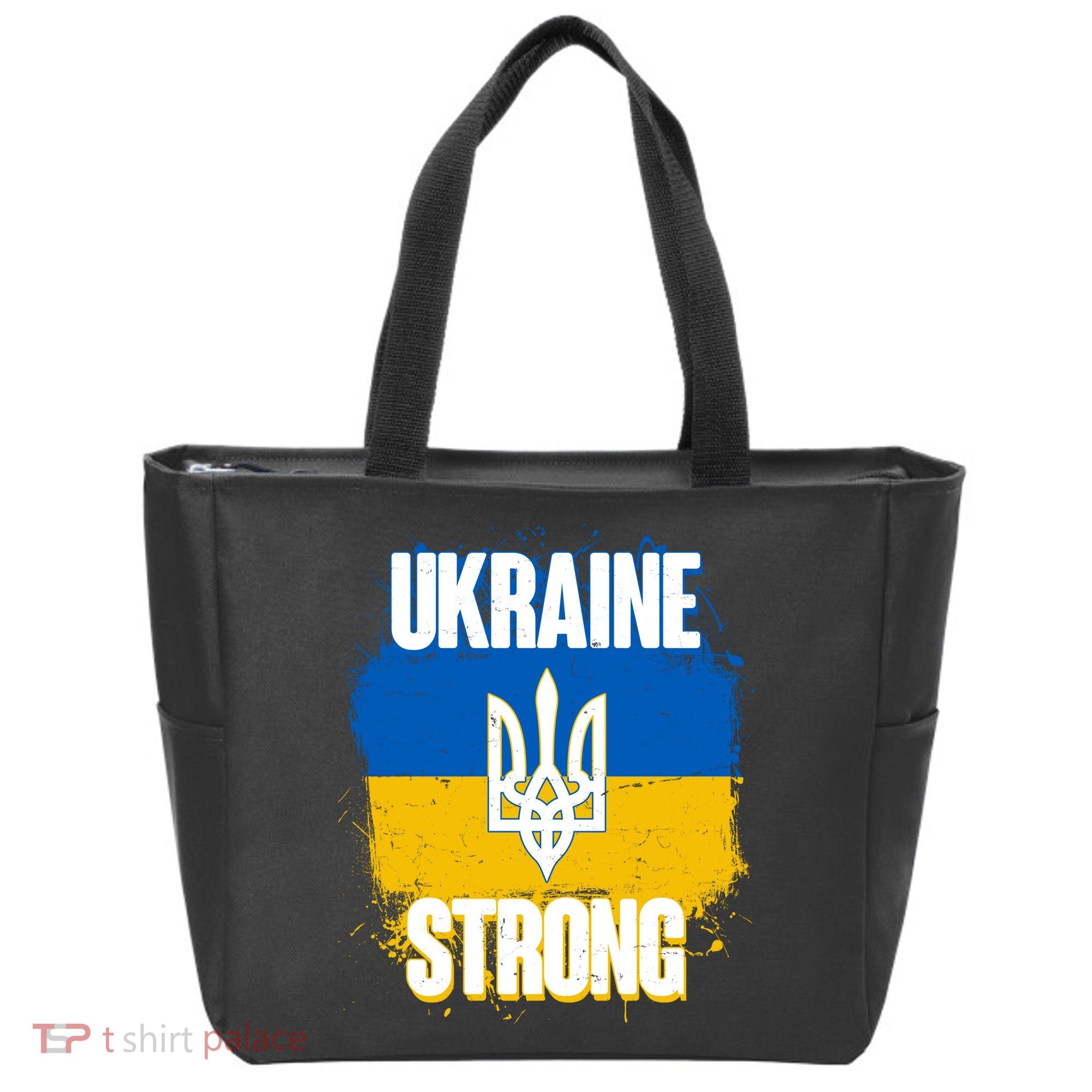 Ukraine Strong Distressed Painted Flag I Stand With Ukraine Tote Bag