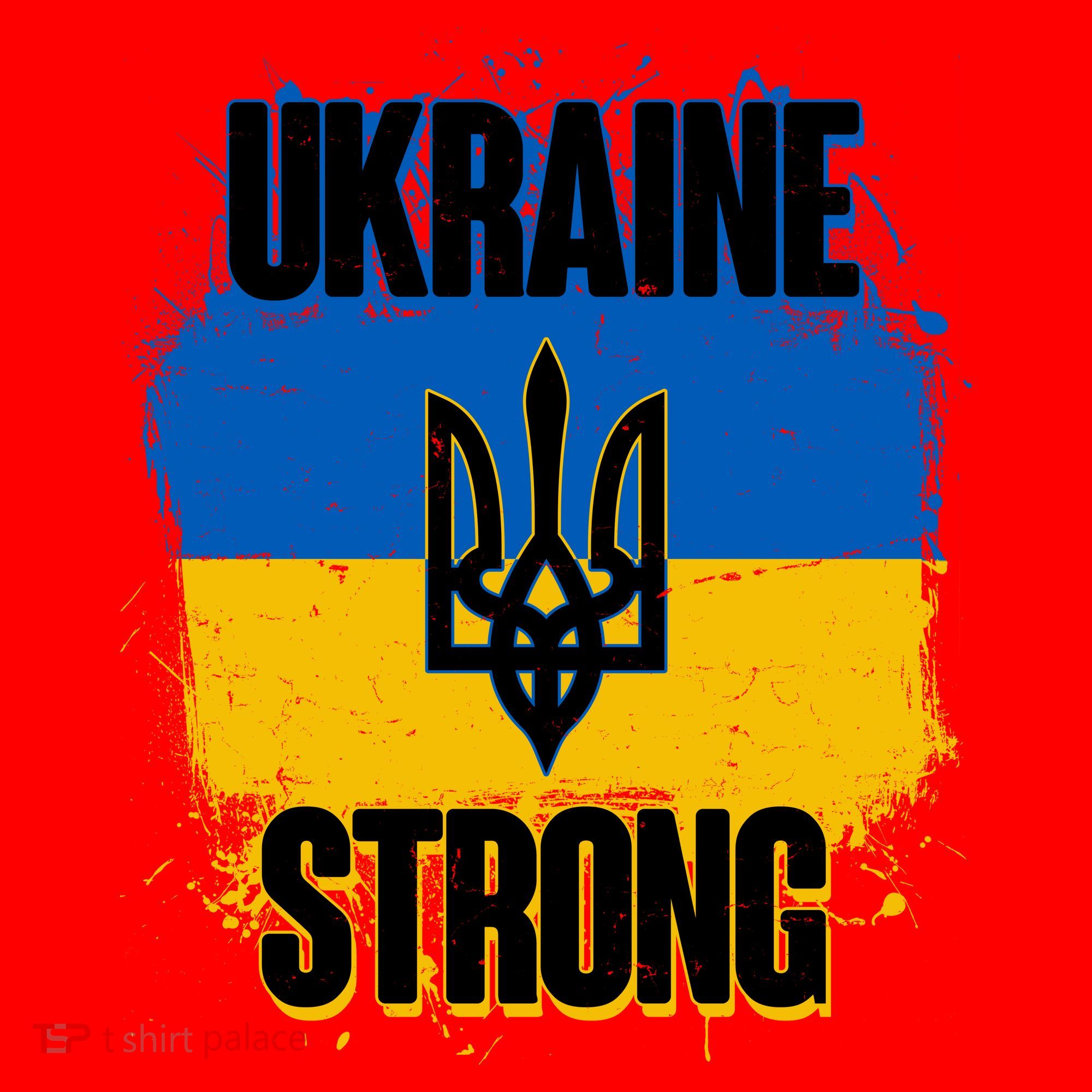 Ukraine Strong Distressed Painted Flag I Stand With Ukraine Santa Hat