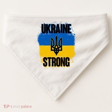 Ukraine Strong Distressed Painted Flag I Stand With Ukraine USA-Made Doggie Bandana