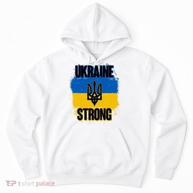 Ukraine Strong Distressed Painted Flag I Stand With Ukraine Hoodie