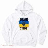 Ukraine Strong Distressed Painted Flag I Stand With Ukraine Hoodie thumb 0